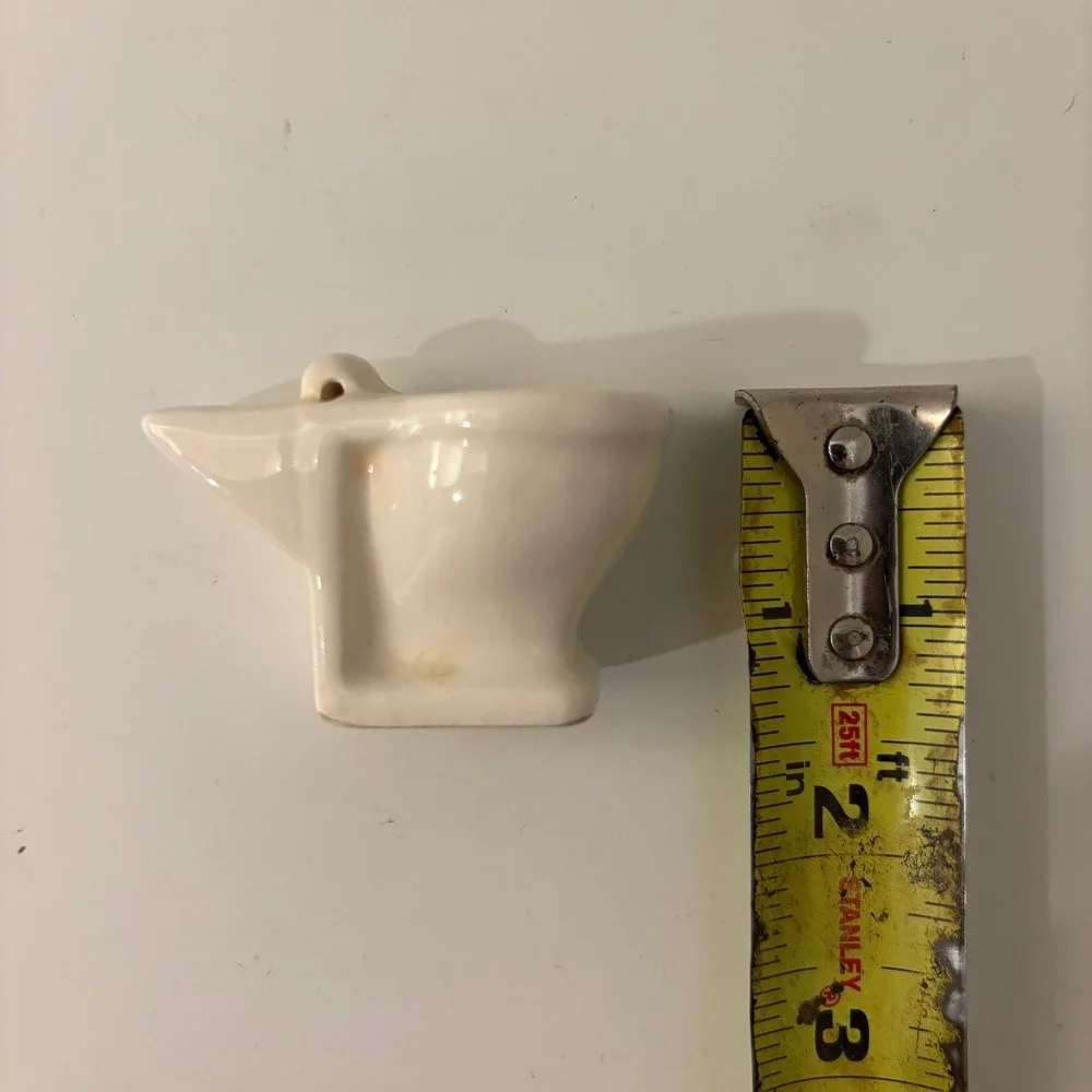 VTG Japan Porcelain Ceramic Dollhouse Miniature Bathroom Tub Sink Toilet Lot